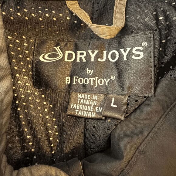 DryJoys by FJ FootJoy Men's Vented Lined Windbreaker Golf Jacket Tan Black Large - Picture 5 of 9